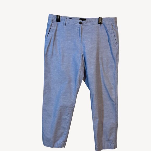 Talbot's Relaxed Chino Pants Size 12 Newport Chambray - Picture 2 of 5